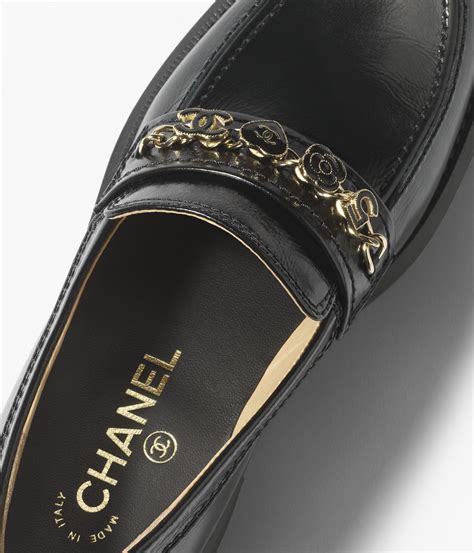 chanel glazed calfskin loafers|Chanel fashion moccasins.